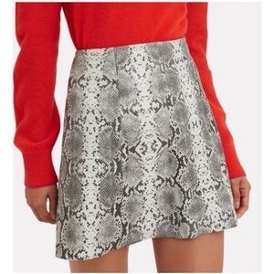 Veda python leather skirt